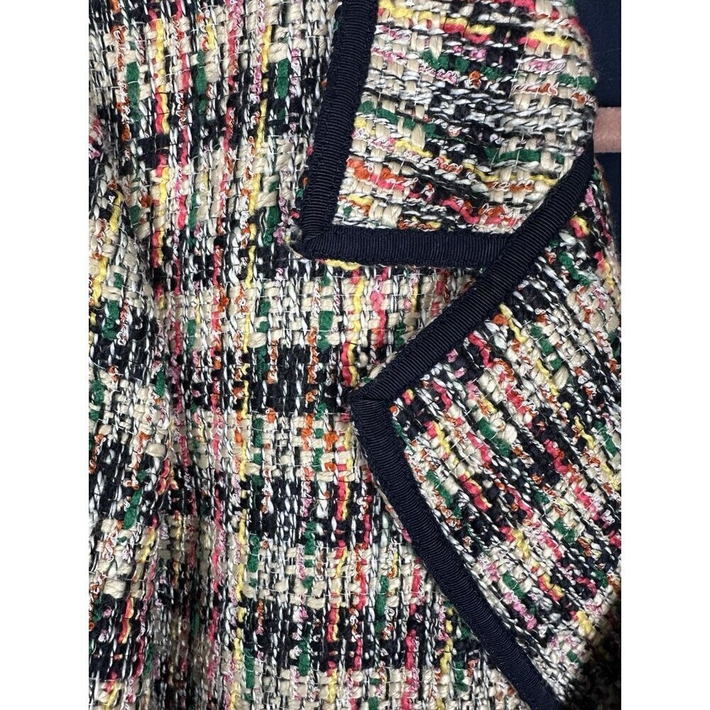 Talbots Jacket Blazer Size 16 Multicolor Tweed Trim Preppy Work Career - Picture 3 of 10